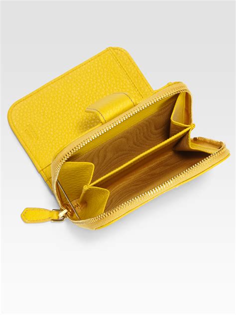 prada wallet yellow|Prada wallet black woman.